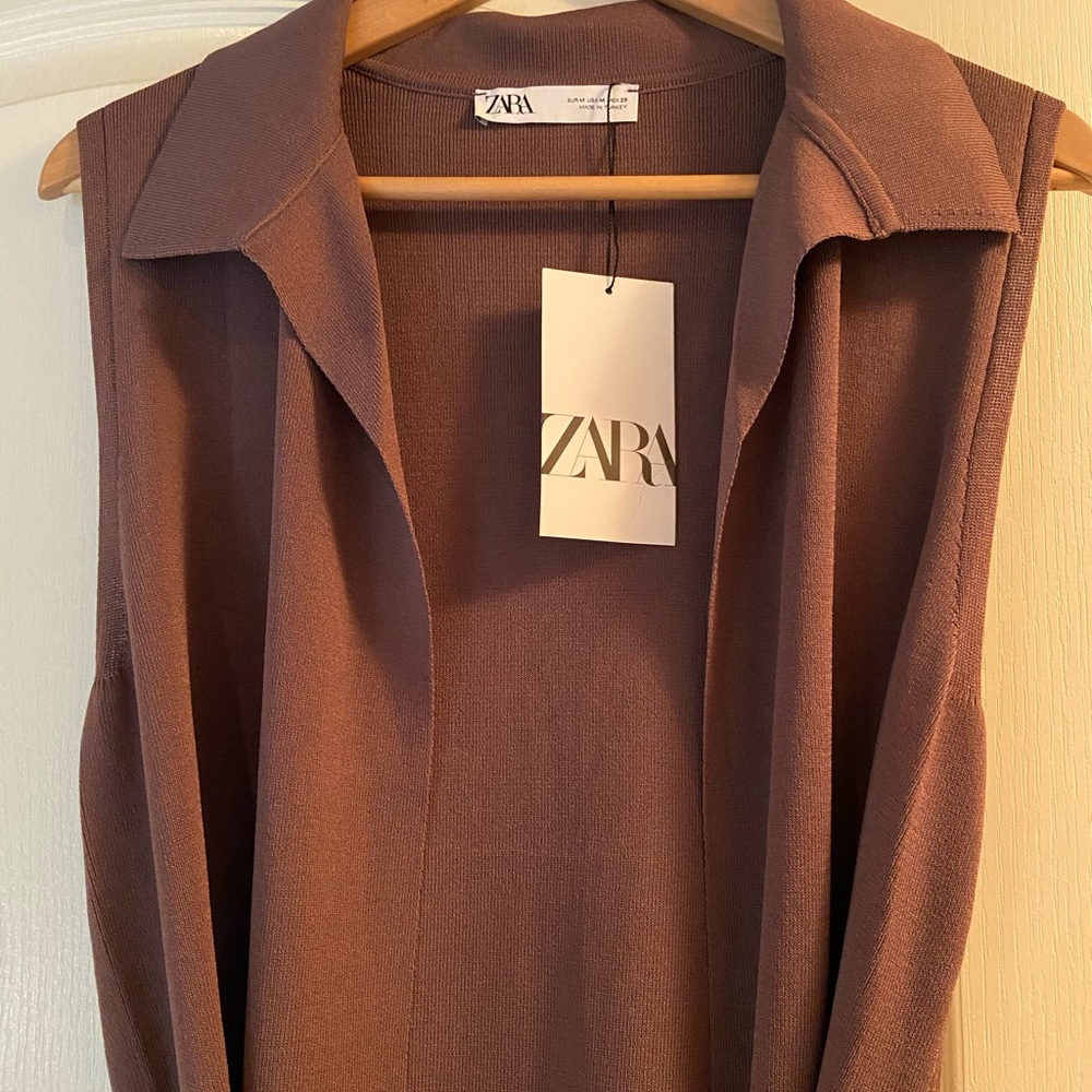 ZARA Long Knit Vest